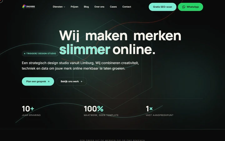 Site triggerz.eu, agence digitale aux Pays-Bas